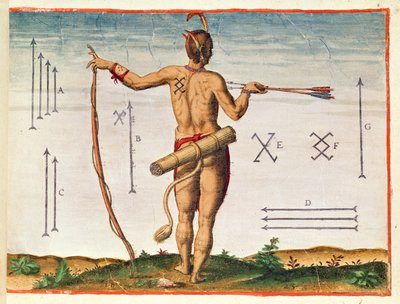 Distinctive Markings of a Warrior of Virginia, from Admiranda Narratio by John White